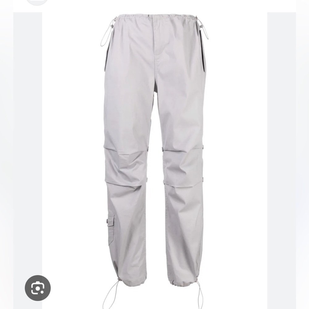 Danielle Guizio White Cropped Cargo Pants